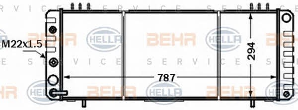 Behr-Hella 8MK 376 774-271 Радіатор охолодження двигуна 8MK376774271: Купити в Україні - Добра ціна на EXIST.UA!