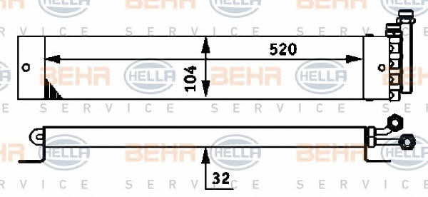 Радіатор масляний Behr-Hella 8MO 376 725-341