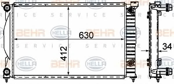 Behr-Hella 8MK 376 781-061 Радіатор охолодження двигуна 8MK376781061: Купити в Україні - Добра ціна на EXIST.UA!
