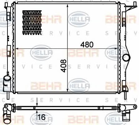 Behr-Hella 8MK 376 787-351 Радіатор охолодження двигуна 8MK376787351: Купити в Україні - Добра ціна на EXIST.UA!