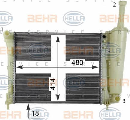 Behr-Hella 8MK 376 790-054 Радіатор охолодження двигуна 8MK376790054: Купити в Україні - Добра ціна на EXIST.UA!