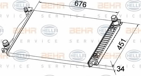 Behr-Hella 8MK 376 790-141 Радіатор охолодження двигуна 8MK376790141: Купити в Україні - Добра ціна на EXIST.UA!
