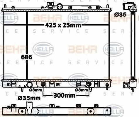 Behr-Hella 8MK 376 790-341 Радіатор охолодження двигуна 8MK376790341: Купити в Україні - Добра ціна на EXIST.UA!