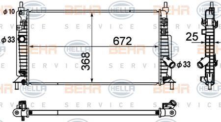 Behr-Hella 8MK 376 790-411 Радіатор охолодження двигуна 8MK376790411: Купити в Україні - Добра ціна на EXIST.UA!