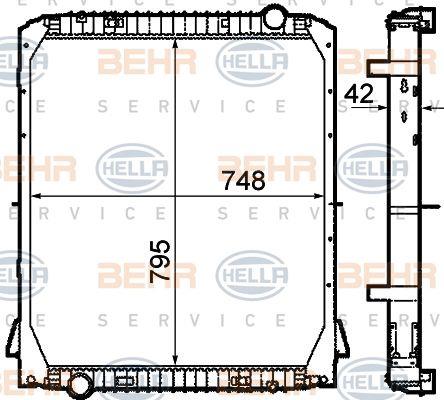 Behr-Hella 8MK 376 792-121 Радіатор охолодження двигуна 8MK376792121: Купити в Україні - Добра ціна на EXIST.UA!