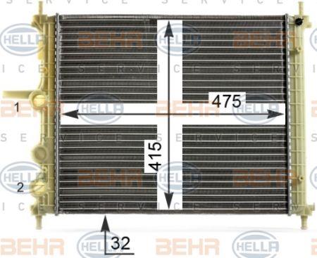 Behr-Hella 8MK 376 900-141 Радіатор охолодження двигуна 8MK376900141: Купити в Україні - Добра ціна на EXIST.UA!