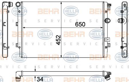 Behr-Hella 8MK 376 901-021 Радіатор охолодження двигуна 8MK376901021: Купити в Україні - Добра ціна на EXIST.UA!