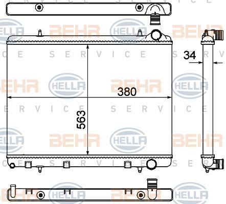 Behr-Hella 8MK 376 901-031 Радіатор охолодження двигуна 8MK376901031: Купити в Україні - Добра ціна на EXIST.UA!