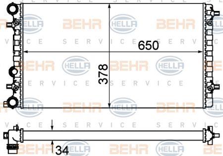 Behr-Hella 8MK 376 901-091 Радіатор охолодження двигуна 8MK376901091: Купити в Україні - Добра ціна на EXIST.UA!