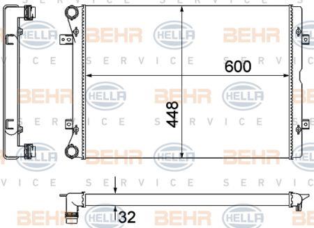 Behr-Hella 8MK 376 901-101 Радіатор охолодження двигуна 8MK376901101: Купити в Україні - Добра ціна на EXIST.UA!