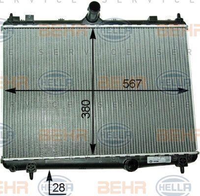 Behr-Hella 8MK 376 910-201 Радіатор охолодження двигуна 8MK376910201: Приваблива ціна - Купити в Україні на EXIST.UA!