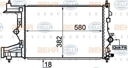 Behr-Hella 8MK 376 910-341 Радіатор охолодження двигуна 8MK376910341: Купити в Україні - Добра ціна на EXIST.UA!