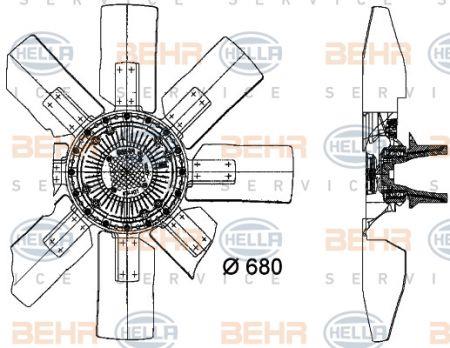 Behr-Hella 8MV 376 727-341 Вентилятор радіатора охолодження 8MV376727341: Приваблива ціна - Купити в Україні на EXIST.UA!