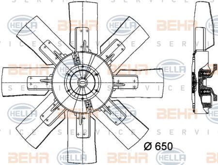 Behr-Hella 8MV 376 728-101 Вентилятор радіатора охолодження 8MV376728101: Купити в Україні - Добра ціна на EXIST.UA!