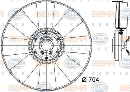 Behr-Hella 8MV 376 728-161 Вентилятор радіатора охолодження 8MV376728161: Купити в Україні - Добра ціна на EXIST.UA!