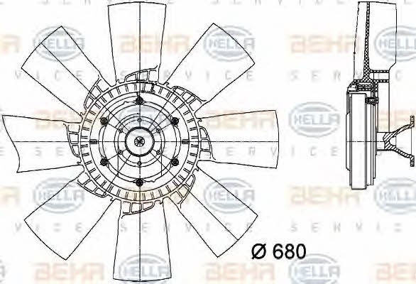 Behr-Hella 8MV 376 728-391 Вентилятор радіатора охолодження 8MV376728391: Купити в Україні - Добра ціна на EXIST.UA!