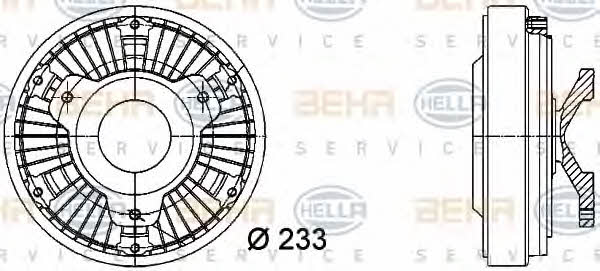 Behr-Hella 8MV 376 728-401 Вискомуфта в зборі 8MV376728401: Купити в Україні - Добра ціна на EXIST.UA!