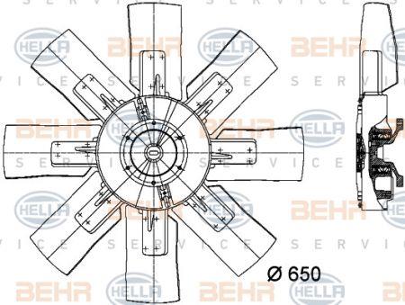 Behr-Hella 8MV 376 728-601 Вентилятор радіатора охолодження 8MV376728601: Купити в Україні - Добра ціна на EXIST.UA!