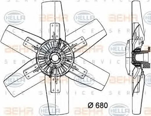 Behr-Hella 8MV 376 730-231 Вентилятор радіатора охолодження 8MV376730231: Купити в Україні - Добра ціна на EXIST.UA!