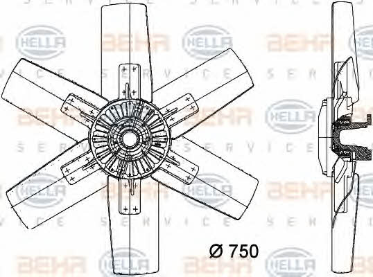 Behr-Hella 8MV 376 730-241 Вентилятор радіатора охолодження 8MV376730241: Купити в Україні - Добра ціна на EXIST.UA!