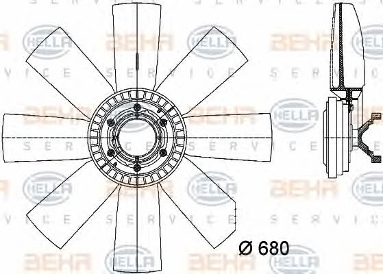 Behr-Hella 8MV 376 731-461 Вентилятор радіатора охолодження 8MV376731461: Купити в Україні - Добра ціна на EXIST.UA!
