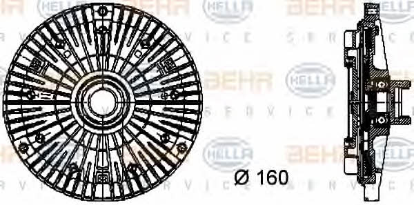 Behr-Hella 8MV 376 732-101 Вискомуфта в зборі 8MV376732101: Купити в Україні - Добра ціна на EXIST.UA!