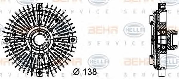 Behr-Hella 8MV 376 732-231 Вискомуфта в зборі 8MV376732231: Купити в Україні - Добра ціна на EXIST.UA!