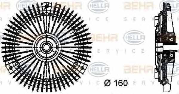 Behr-Hella 8MV 376 732-301 Вискомуфта в зборі 8MV376732301: Купити в Україні - Добра ціна на EXIST.UA!