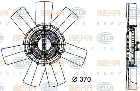 Behr-Hella 8MV 376 733-361 Вентилятор радіатора охолодження 8MV376733361: Купити в Україні - Добра ціна на EXIST.UA!