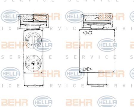 Behr-Hella 8UW 351 234-031 Клапан розширювальний кондиціонеру 8UW351234031: Купити в Україні - Добра ціна на EXIST.UA!
