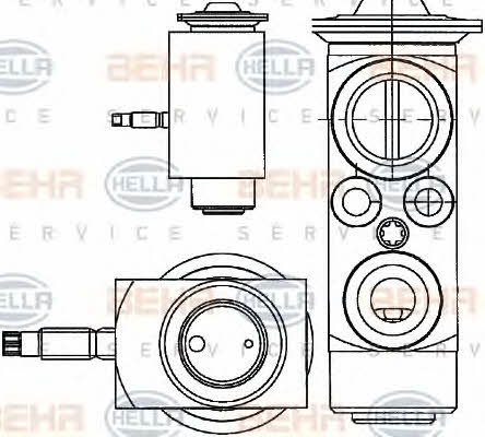 Behr-Hella 8UW 351 234-401 Клапан розширювальний кондиціонеру 8UW351234401: Купити в Україні - Добра ціна на EXIST.UA!