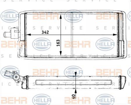 Behr-Hella 8FH 351 312-231 Радіатор опалювача салону 8FH351312231: Купити в Україні - Добра ціна на EXIST.UA!