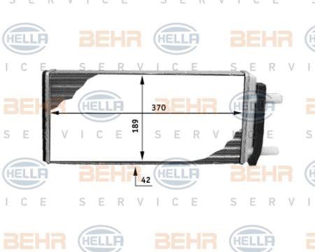 Behr-Hella 8FH 351 312-481 Радіатор опалювача салону 8FH351312481: Приваблива ціна - Купити в Україні на EXIST.UA!
