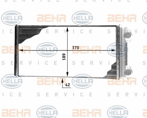 Behr-Hella 8FH 351 312-491 Радіатор опалювача салону 8FH351312491: Купити в Україні - Добра ціна на EXIST.UA!