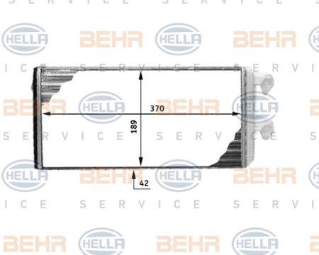 Behr-Hella 8FH 351 312-501 Радіатор опалювача салону 8FH351312501: Купити в Україні - Добра ціна на EXIST.UA!