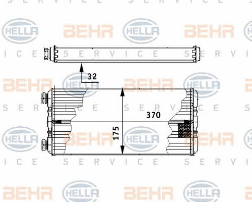 Behr-Hella 8FH 351 312-571 Радіатор опалювача салону 8FH351312571: Купити в Україні - Добра ціна на EXIST.UA!