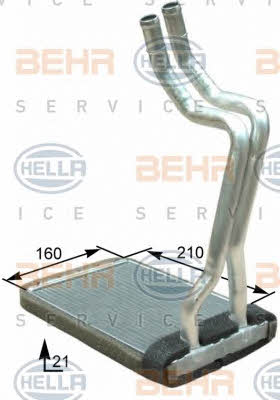 Behr-Hella 8FH 351 314-791 Радіатор опалювача салону 8FH351314791: Купити в Україні - Добра ціна на EXIST.UA!