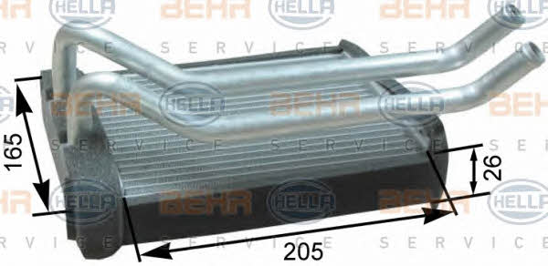 Behr-Hella 8FH 351 315-221 Радіатор опалювача салону 8FH351315221: Купити в Україні - Добра ціна на EXIST.UA!