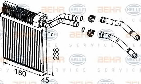 Behr-Hella 8FH 351 315-611 Радіатор опалювача салону 8FH351315611: Купити в Україні - Добра ціна на EXIST.UA!