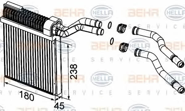 Behr-Hella 8FH 351 315-621 Радіатор опалювача салону 8FH351315621: Купити в Україні - Добра ціна на EXIST.UA!