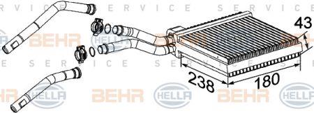 Behr-Hella 8FH 351 315-631 Радіатор опалювача салону 8FH351315631: Купити в Україні - Добра ціна на EXIST.UA!