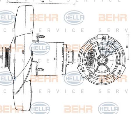 Behr-Hella 8EW 351 041-191 Вентилятор радіатора охолодження 8EW351041191: Купити в Україні - Добра ціна на EXIST.UA!