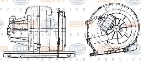 Behr-Hella 8EW 351 041-231 Вентилятор опалювача салону 8EW351041231: Купити в Україні - Добра ціна на EXIST.UA!
