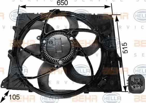 Вентилятор радіатора охолодження Behr-Hella 8EW 351 043-251