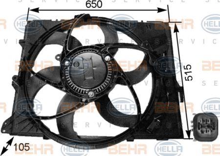 Behr-Hella 8EW 351 043-251 Вентилятор радіатора охолодження 8EW351043251: Приваблива ціна - Купити в Україні на EXIST.UA!