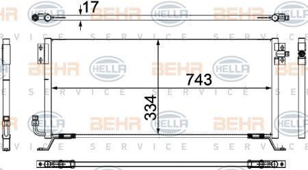 Behr-Hella 8FC 351 024-111 Радіатор кондиціонера (Конденсатор) 8FC351024111: Купити в Україні - Добра ціна на EXIST.UA!