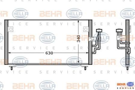 Behr-Hella 8FC 351 024-151 Радіатор кондиціонера (Конденсатор) 8FC351024151: Купити в Україні - Добра ціна на EXIST.UA!