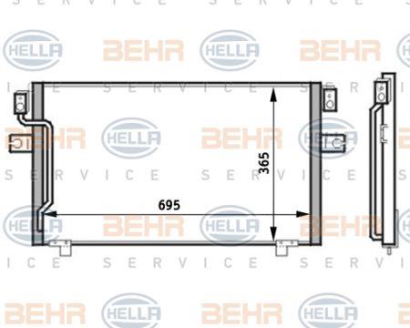 Behr-Hella 8FC 351 024-171 Радіатор кондиціонера (Конденсатор) 8FC351024171: Купити в Україні - Добра ціна на EXIST.UA!