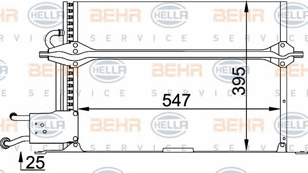 Behr-Hella 8FC 351 035-291 Радіатор кондиціонера (Конденсатор) 8FC351035291: Приваблива ціна - Купити в Україні на EXIST.UA!