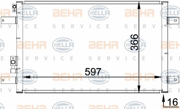 Behr-Hella 8FC 351 036-111 Радіатор кондиціонера (Конденсатор) 8FC351036111: Купити в Україні - Добра ціна на EXIST.UA!